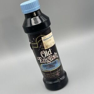 Vtg Old English Scratch Cover For Dark Woods 8 oz Blue Lid RARE Almost Full Prop
